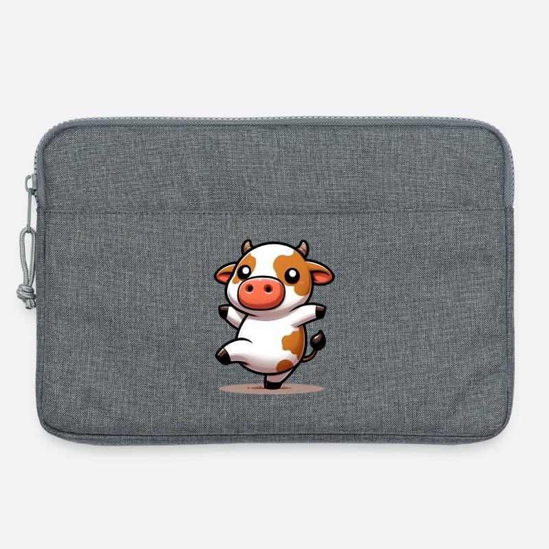 Kuh - Laptoptasche 13" - Grau meliert