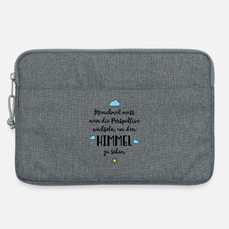Positive Sprüche - Laptoptasche 13" - Grau meliert