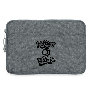 Rouler avec dans mon fauteuil roulant # - Sacoche pour ordinateur portable 13 pouces - gris chiné - Devant
