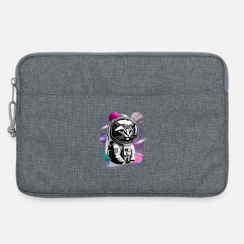 "Astronaut Cat - Kosmischer Entdecker - Laptoptasche 13" - Grau meliert