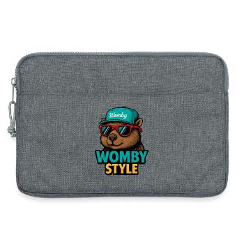 Womby Style Biber mit Sonnenbrillen - Laptoptasche 13" - Grau meliert - Vorne