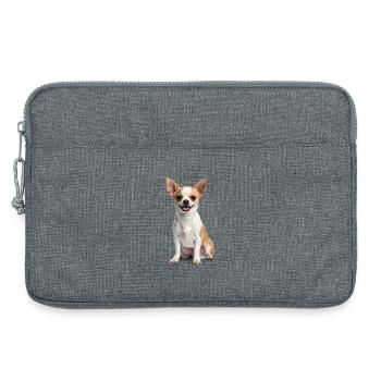 Cute Chihuahua – Small, cheeky & full of heart! - Laptop bag 13" - heather grey - Front