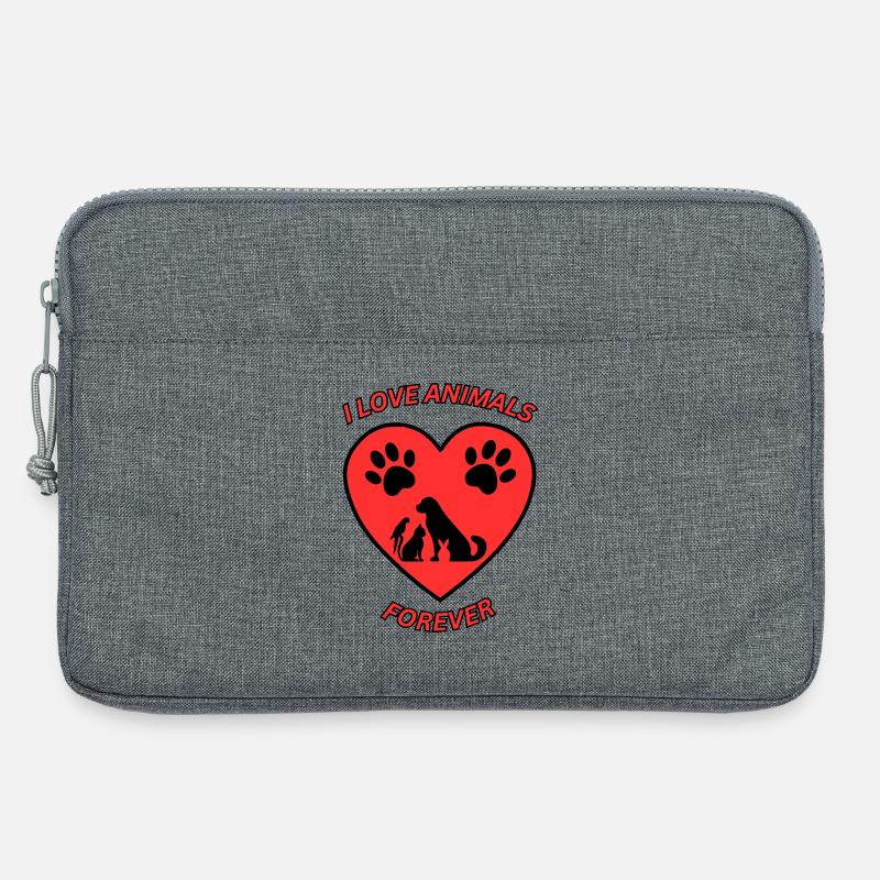 Tierliebe - Laptoptasche 13" - Grau meliert