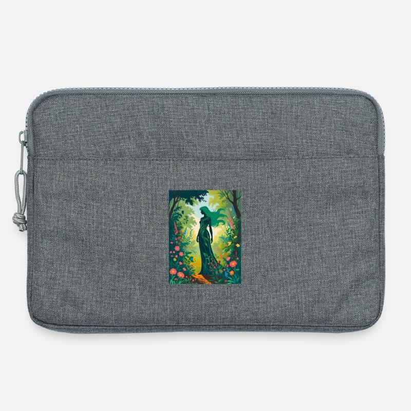 Mutter Natur im Zauberwald - Laptoptasche 13" - Grau meliert