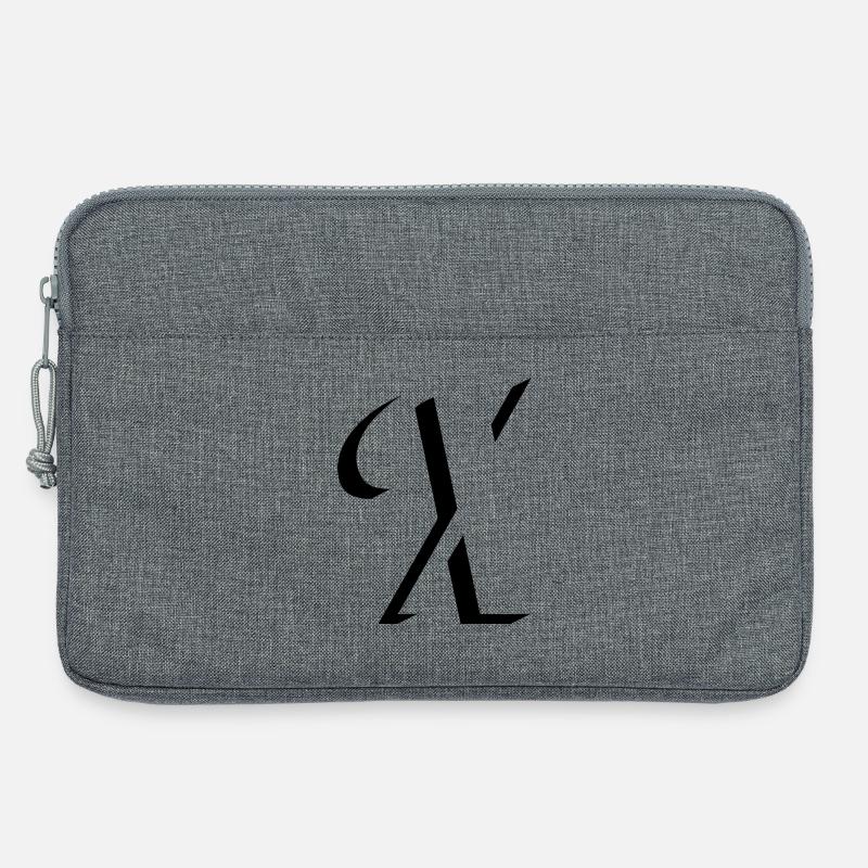 Letter X, Name, der Buchstabe X - Laptoptasche 13" - Grau meliert