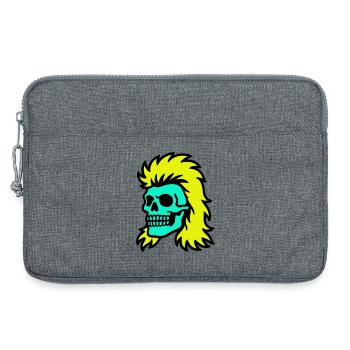 Mullet Skull - Laptop bag 13" - heather grey - Front