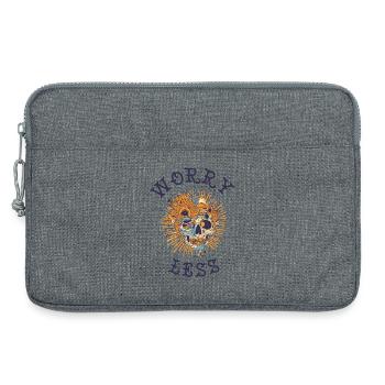 Memento Mori Skull Sunburst Design - Laptop bag 13" - heather grey - Front