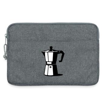 Espresso pot - Laptop bag 13" - heather grey - Front