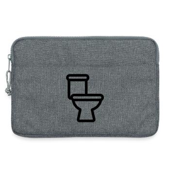 toilette - Sacoche pour ordinateur portable 13 pouces - gris chiné - Devant