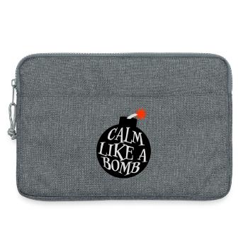 Calme comme une bombe Paradoxe Ironie Humour Blague explosive - Sacoche pour ordinateur portable 13 pouces - gris chiné - Devant