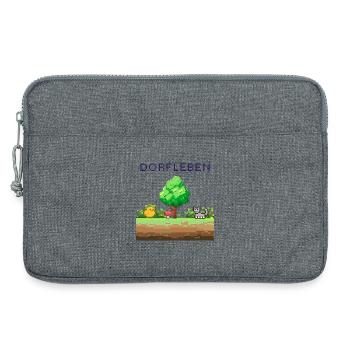 Dorflleben Pixelwelt - Laptoptasche 13" - Grau meliert - Vorne