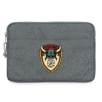 Viking Schildhelm Emblem - Laptoptasche 13" - Grau meliert - Vorne