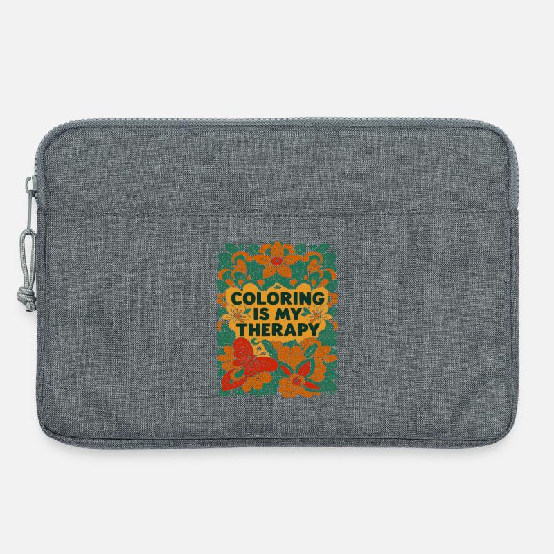 Coloring is my Therapy - Laptoptasche 13" - Grau meliert