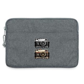 Duo de deux appareils photo vintage - Sacoche pour ordinateur portable 13 pouces - gris chiné - Devant