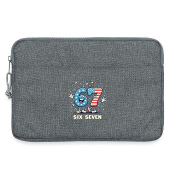 US Flag 67 Memes Six Seven - Sacoche pour ordinateur portable 13 pouces - gris chiné - Devant