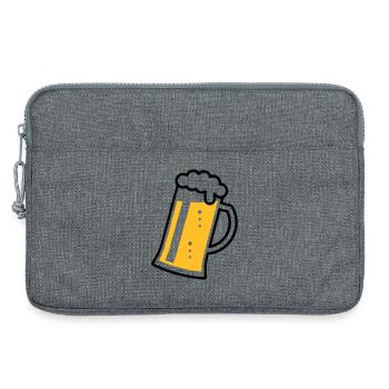Maßkrug (bière / chope / verre à bière / R /// 2C) - Sacoche pour ordinateur portable 13 pouces - gris chiné - Devant