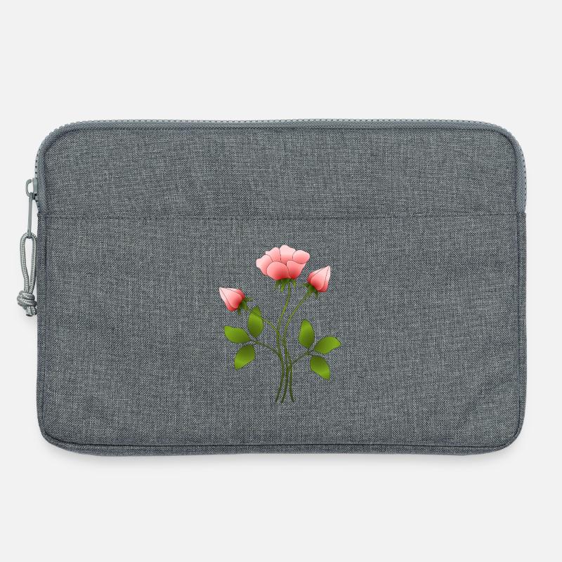 Blumen - Laptoptasche 13" - Grau meliert