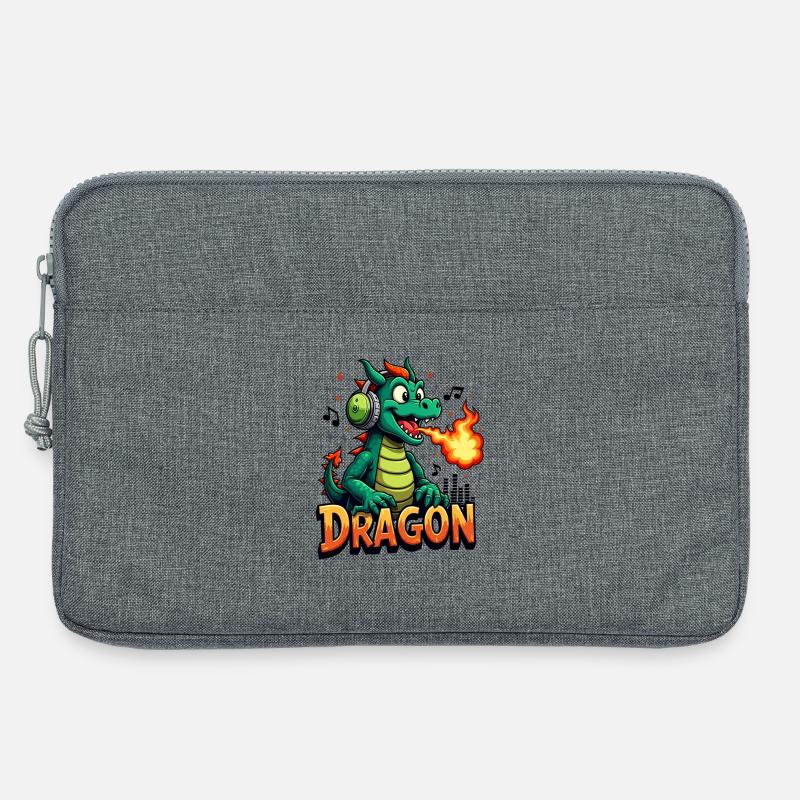 Klangdrache Feueratem - Laptoptasche 13" - Grau meliert