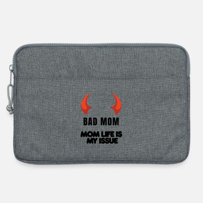 Rote Hörner Silhouette - Laptoptasche 13" - Grau meliert