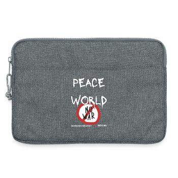 peace_in_the_world - Laptop bag 13" - heather grey - Front