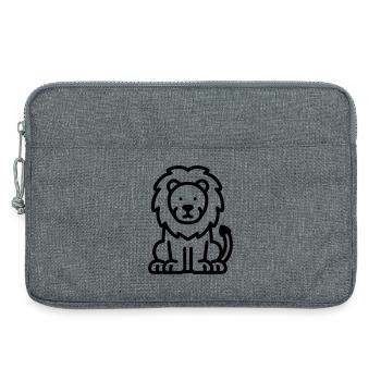 lion - Sacoche pour ordinateur portable 13 pouces - gris chiné - Devant