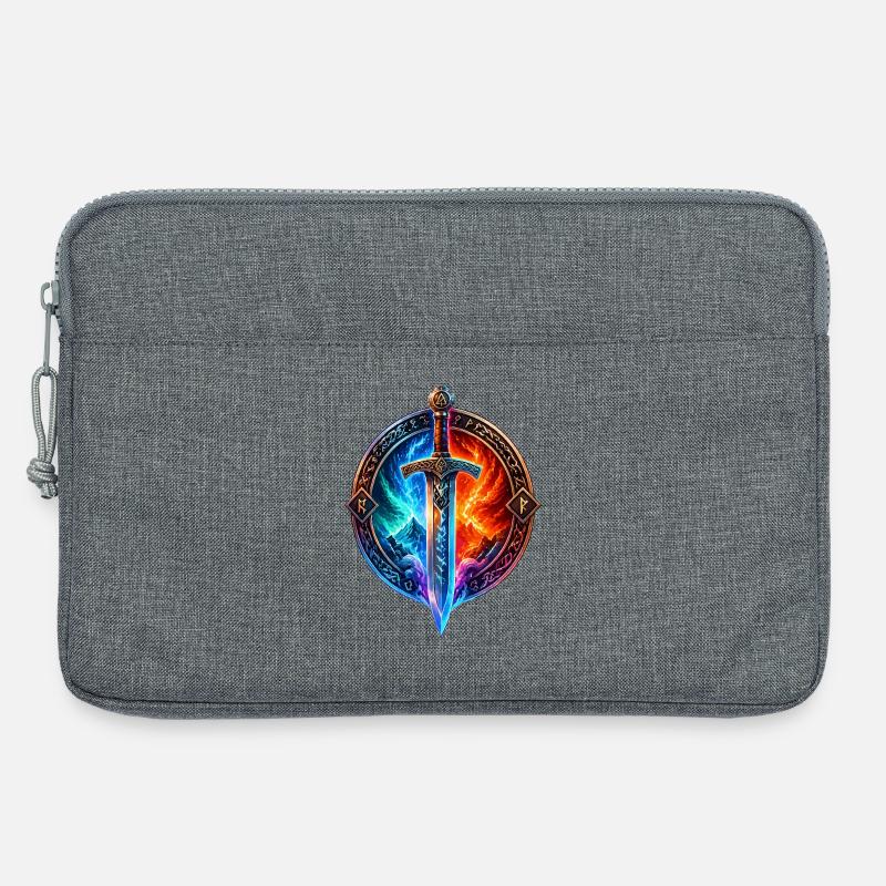 Feuer Eis Drachenschwert - Laptoptasche 13" - Grau meliert