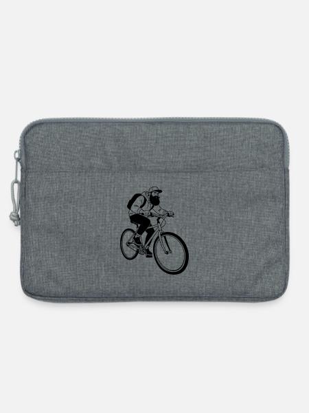 bike hipster - Laptop bag 13" - heather grey