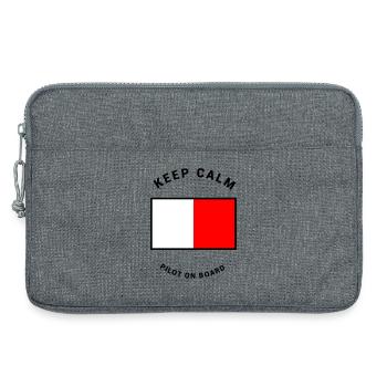 Amiral H - pilote à bord du navire pilote - Sacoche pour ordinateur portable 13 pouces - gris chiné - Devant