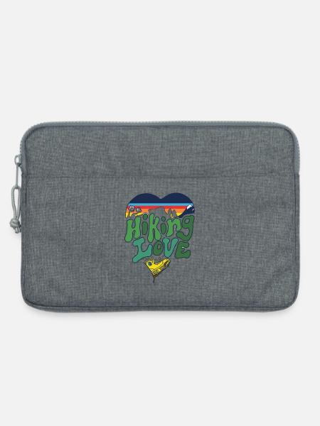 Wander- und Naturliebhaber - Laptoptasche 13" - Grau meliert