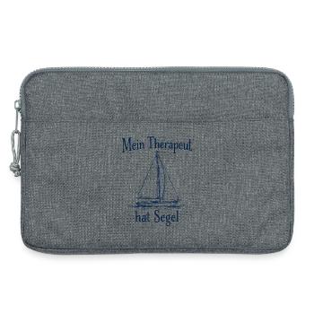 Graphique drôle de voilier drôle de voilier - Sacoche pour ordinateur portable 13 pouces - gris chiné - Devant