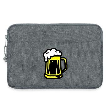 Chope à bière Icône de la bière - Sacoche pour ordinateur portable 13 pouces - gris chiné - Devant