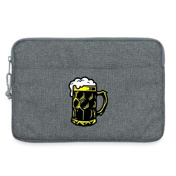 Beer Mug Symbol Booze - Laptop bag 13" - heather grey - Front