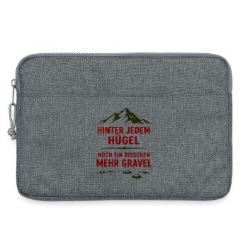 Hinter jedem Hügel Mehr Gravel - Laptoptasche 13" - Grau meliert - Vorne