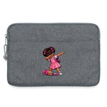 Dabbing ABC-Schützin Afro - Laptoptasche 13" - Grau meliert - Vorne