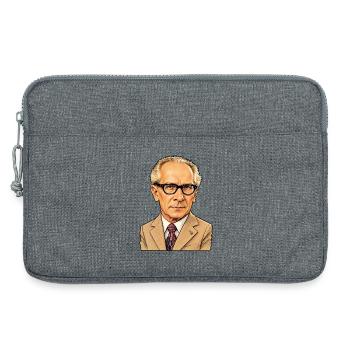 Erich Honecker Karikatur (freigestellt) - Laptoptasche 13" - Grau meliert - Vorne