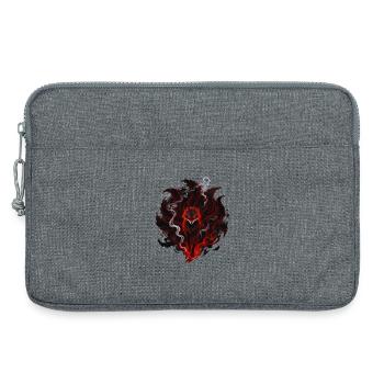 Flammenfuchs im Rauchkreis - Laptoptasche 13" - Grau meliert - Vorne