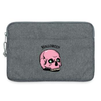 Pink Skull Halloween Totenkopf Gothic Geschenk - Laptoptasche 13" - Grau meliert - Vorne