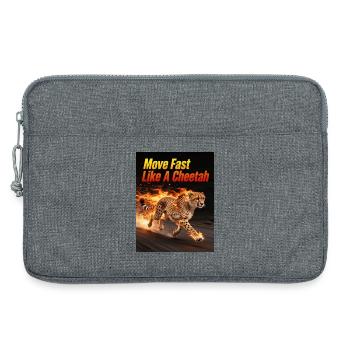 Gepardenschnell Feuerlauf - Laptoptasche 13" - Grau meliert - Vorne
