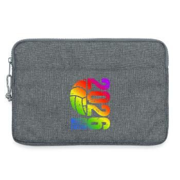Maillot Maître Volleyball 2026, arc-en-ciel - Sacoche pour ordinateur portable 13 pouces - gris chiné - Devant