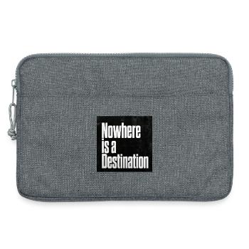 Nulle part n’est une destination - Sacoche pour ordinateur portable 13 pouces - gris chiné - Devant
