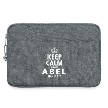 Abel gère ça - Sacoche pour ordinateur portable 13 pouces - gris chiné - Devant