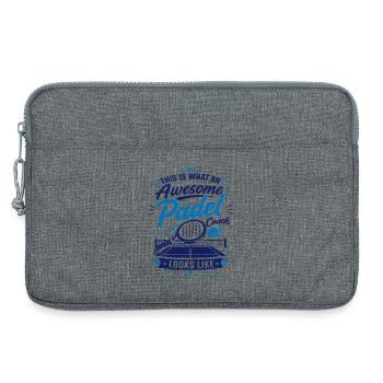 T-shirt Coach de Padel | Padel Tennis - Sacoche pour ordinateur portable 13 pouces - gris chiné - Devant