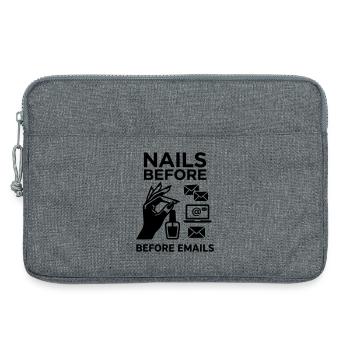nails before mails - Laptop bag 13" - heather grey - Front