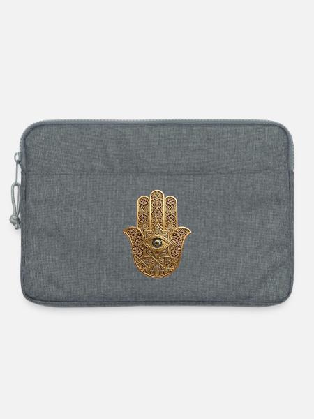 Symbol & Religion – Hand der Fatma - Laptoptasche 13" - Grau meliert