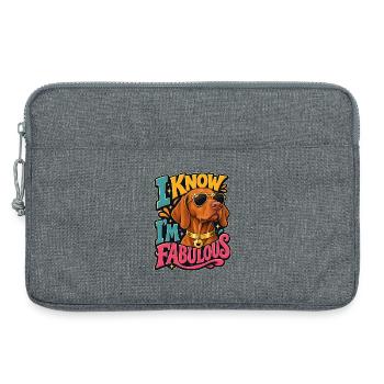 Ungarischer Pointer - Laptoptasche 13" - Grau meliert - Vorne