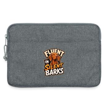 Ungarischer Pointer - Laptoptasche 13" - Grau meliert - Vorne
