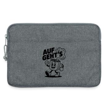 Kaffee muss sein - Laptoptasche 13" - Grau meliert - Vorne