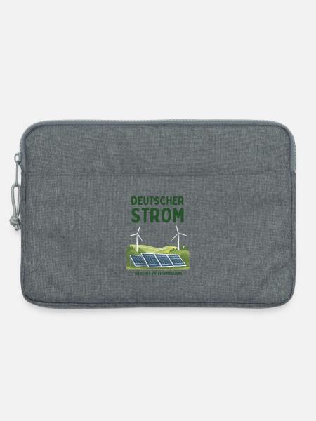 Deutscher Strom ist Vaterlandsliebe - Laptoptasche 13" - Grau meliert