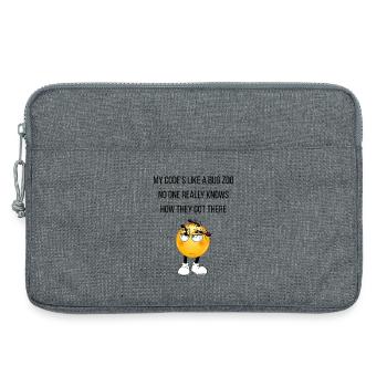 Mein Code ist wie ein Insektenzoo - Laptoptasche 13" - Grau meliert - Vorne