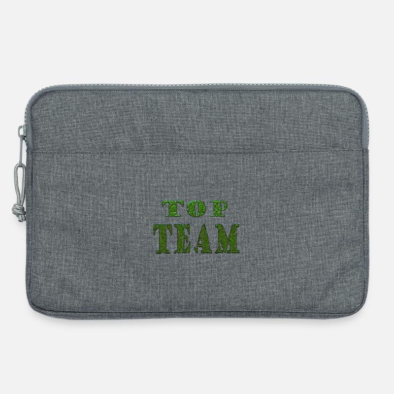 Top Team Grünes Mustertextur - Laptoptasche 13" - Grau meliert